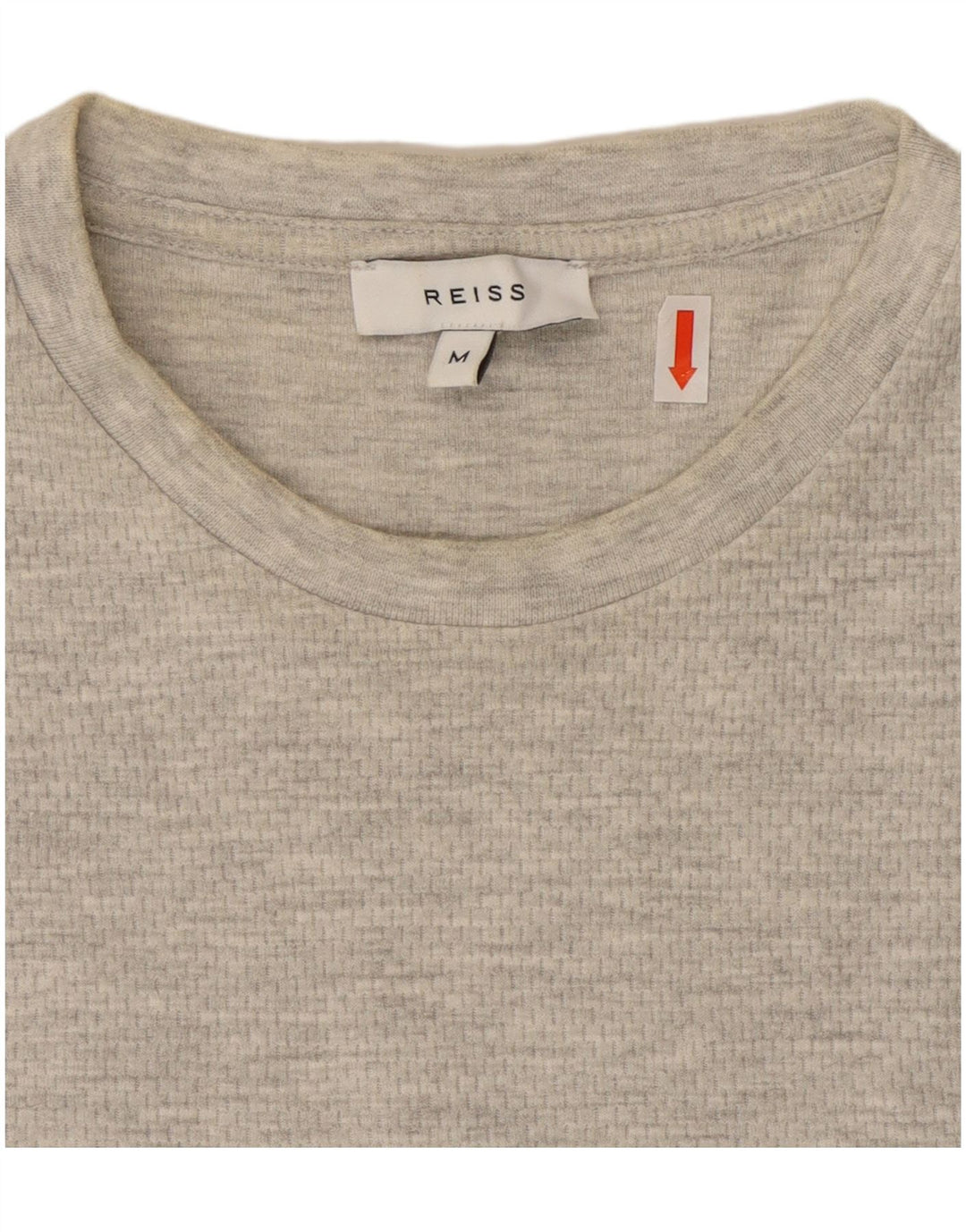 Reiss T-Shirt Homme Gris Moyen Moucheté Coton