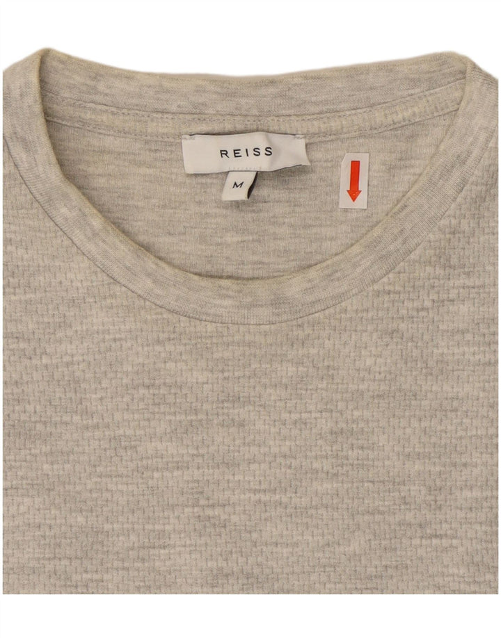 Reiss T-Shirt Homme Gris Moyen Moucheté Coton