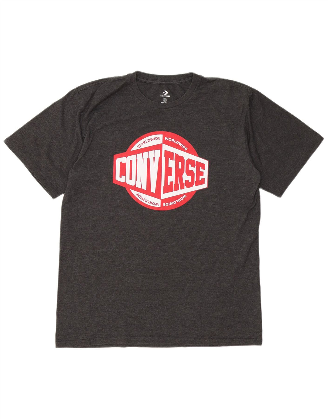 CONVERSE T-Shirt Graphique Homme Gris Moyen