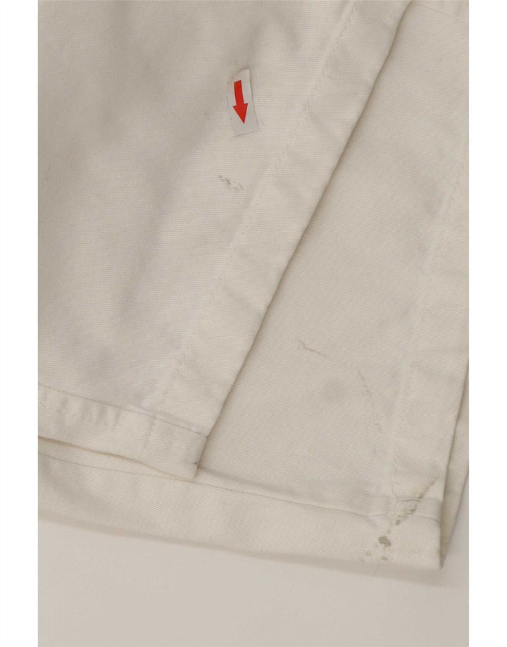 Zara Pantalon cargo droit pour femme EU 42 Large W32 L32 Blanc