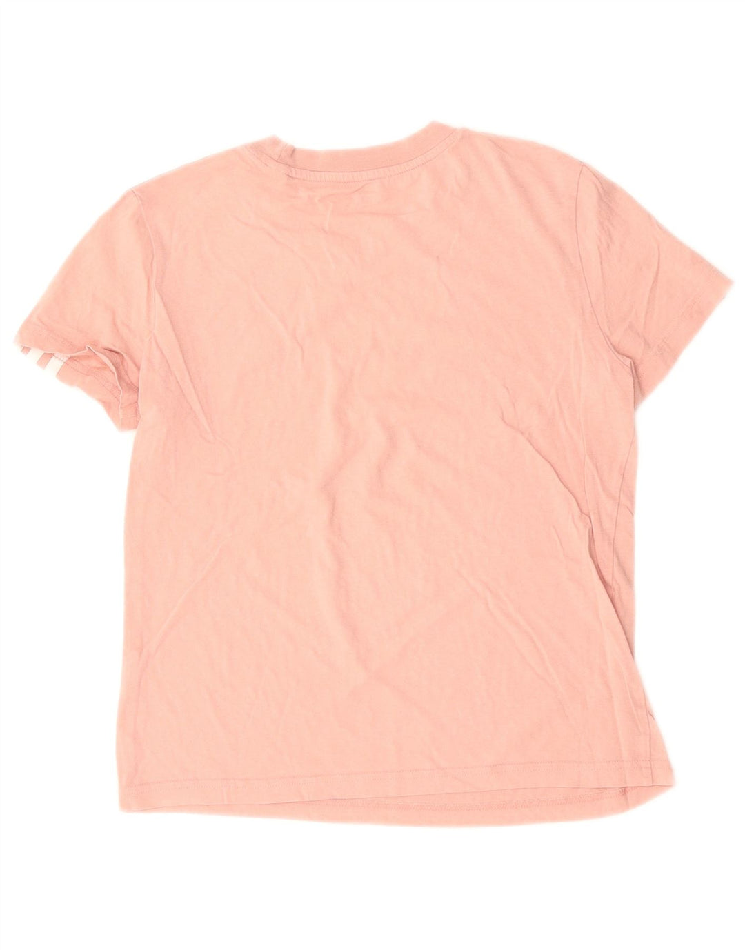 ADIDAS T-Shirt Femme UK 8/10 Petit Rose Coton