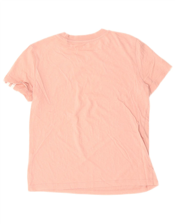 ADIDAS T-Shirt Femme UK 8/10 Petit Rose Coton