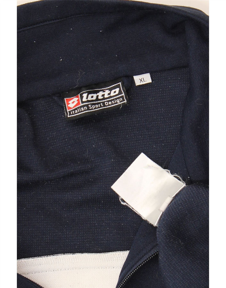 Lotto Sweat-shirt col zippé pour homme XL Bleu marine Polyester