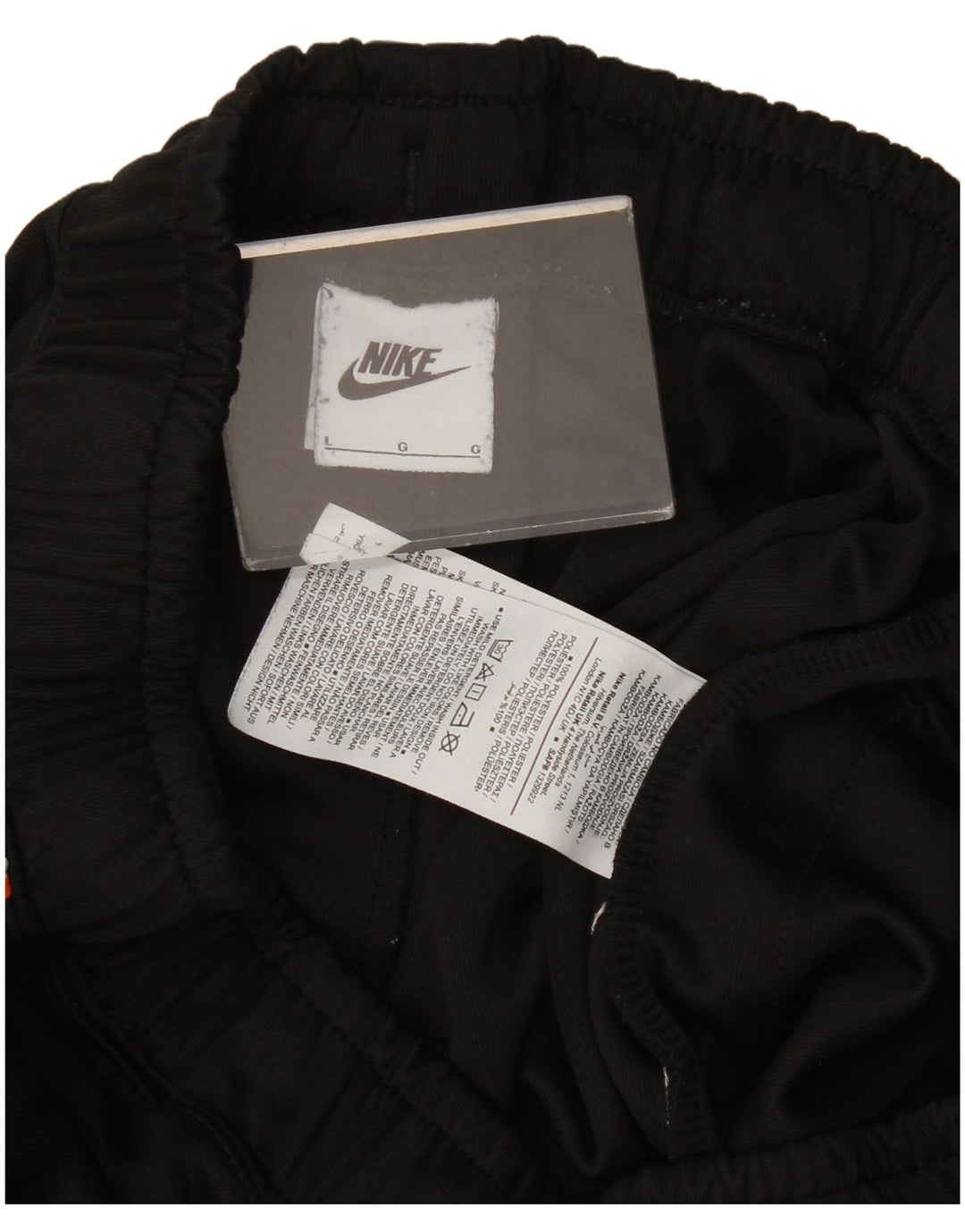 Nike Pantalon de survêtement graphique pour femme UK 16 Large Noir Polyester