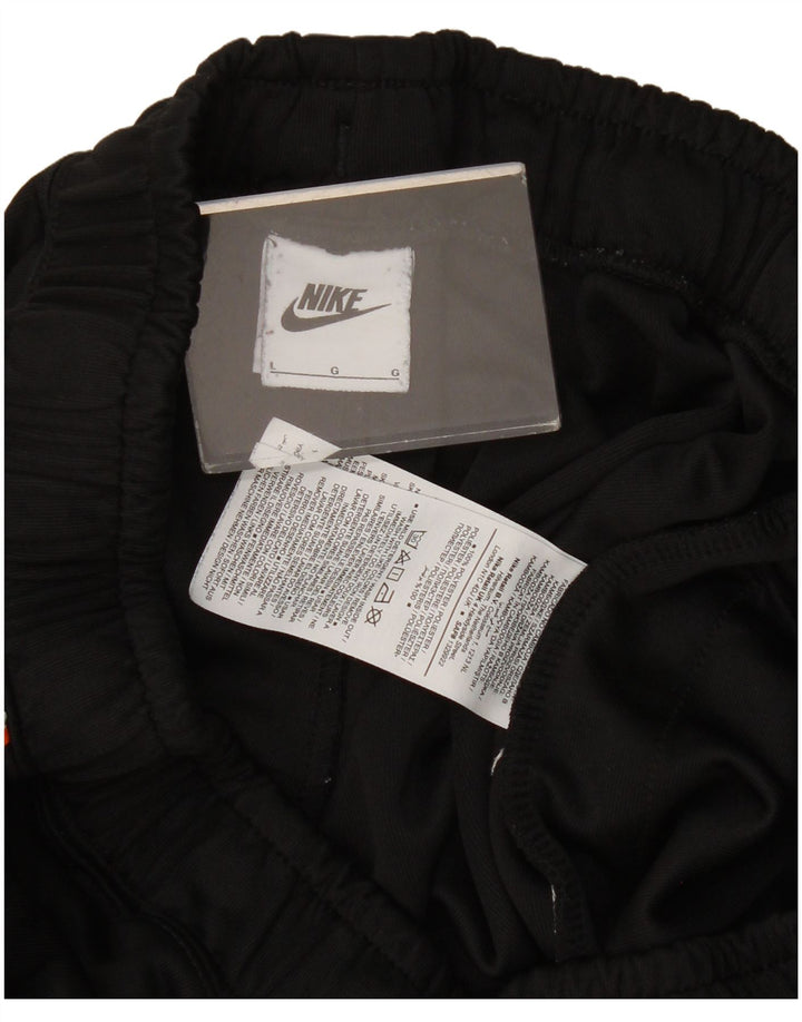 Nike Pantalon de survêtement graphique pour femme UK 16 Large Noir Polyester