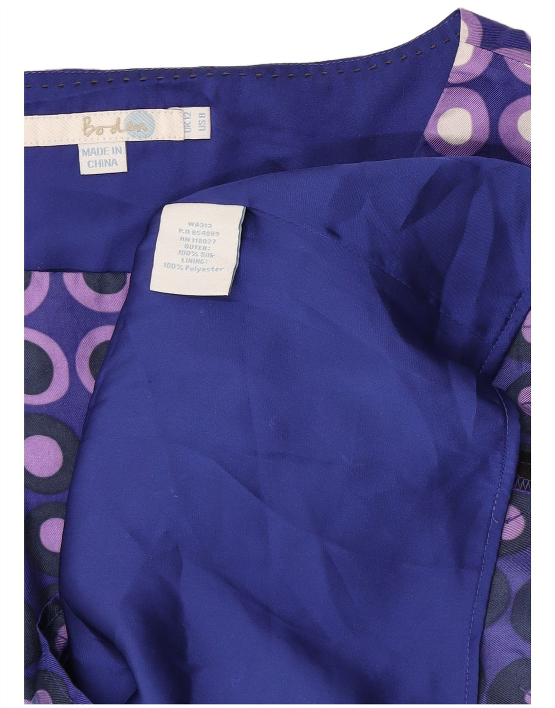 Robe fourreau Boden pour femme UK 42 Medium Multicolore Géométrique Soie Moderne