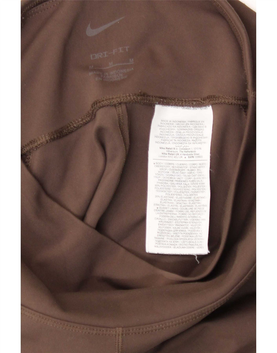 Legging Nike Dri Fit pour femme UK 12 Polyester marron moyen