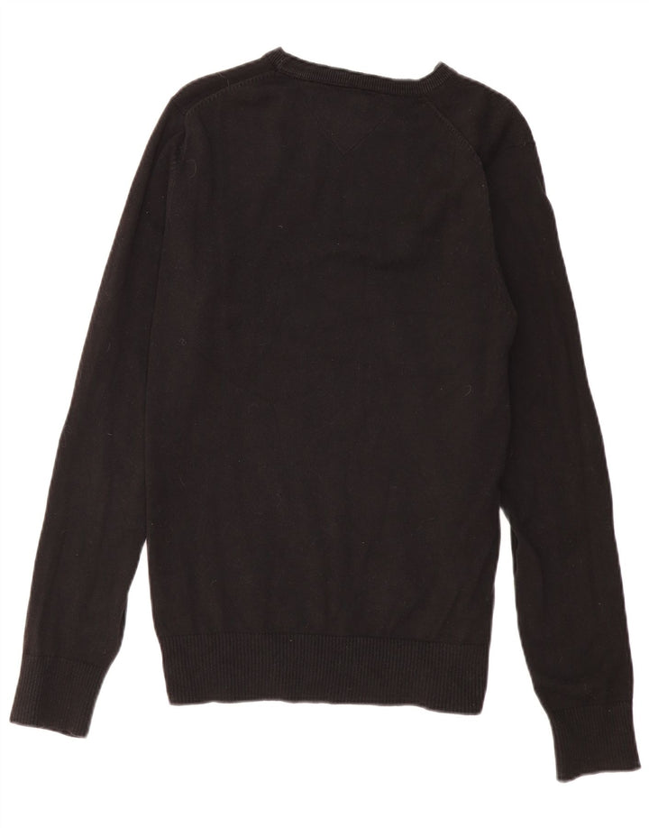 TOMMY HILFIGER Pull Col Bateau Homme Noir Moyen Coton