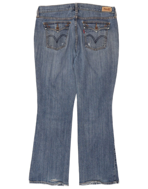 LEVI'S Jean bootcut taille haute 515 pour femme US 14 XL W32 L28 Bleu