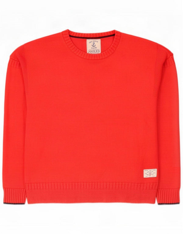 Joules Pull col rond pour femme UK 12 Coton rouge moyen