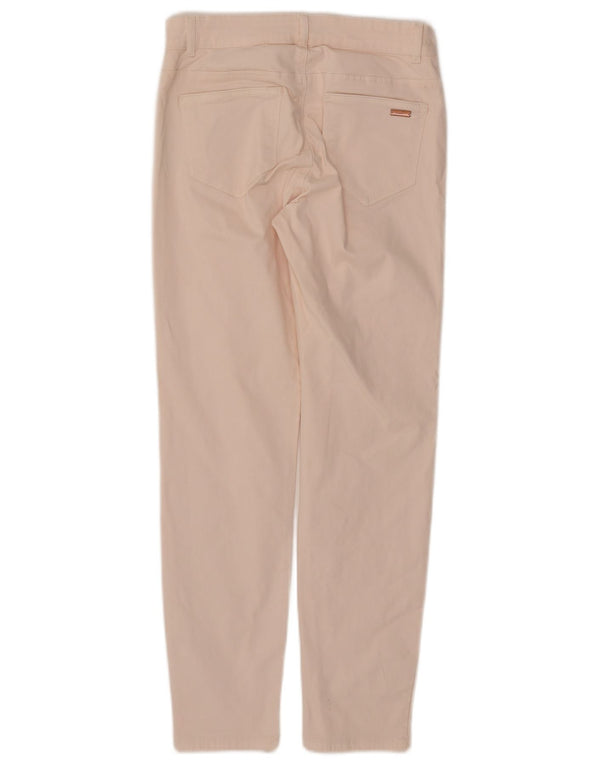 Esprit Pantalon décontracté coupe slim pour femme UK 10 Small W27 L27 Coton rose