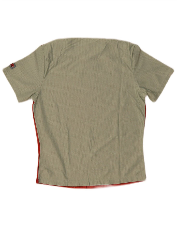 Nike T-shirt graphique pour femme UK 10/12 Rouge moyen Polyester colour block