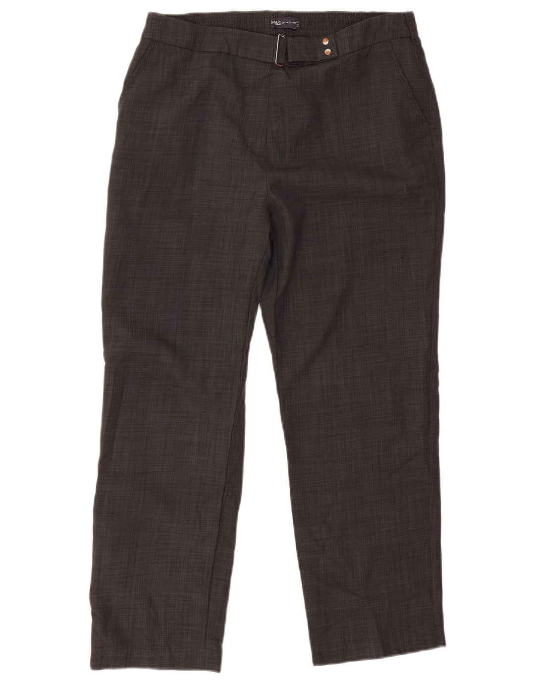 Marks & Spencer Pantalon chino droit pour femme UK 14 Large W32 L26 Gris