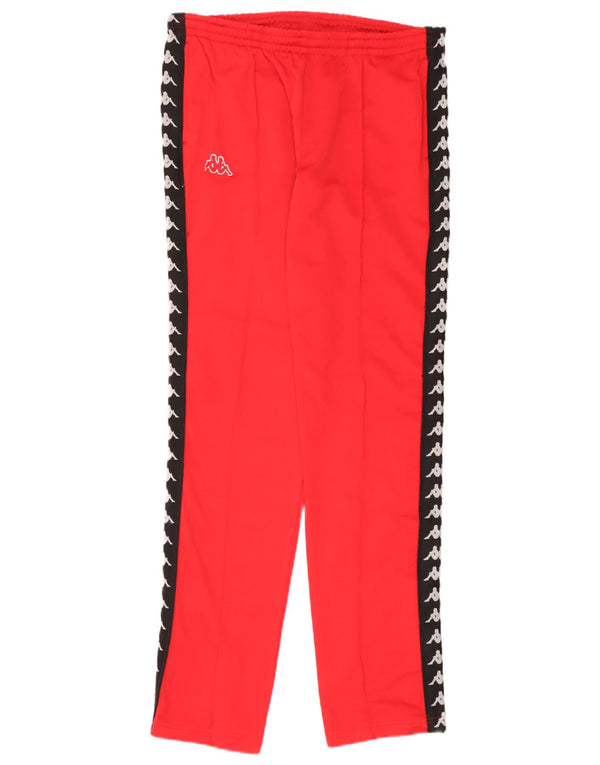 Kappa Pantalon de survêtement graphique pour homme Large W34 L34 Rouge Colourblock
