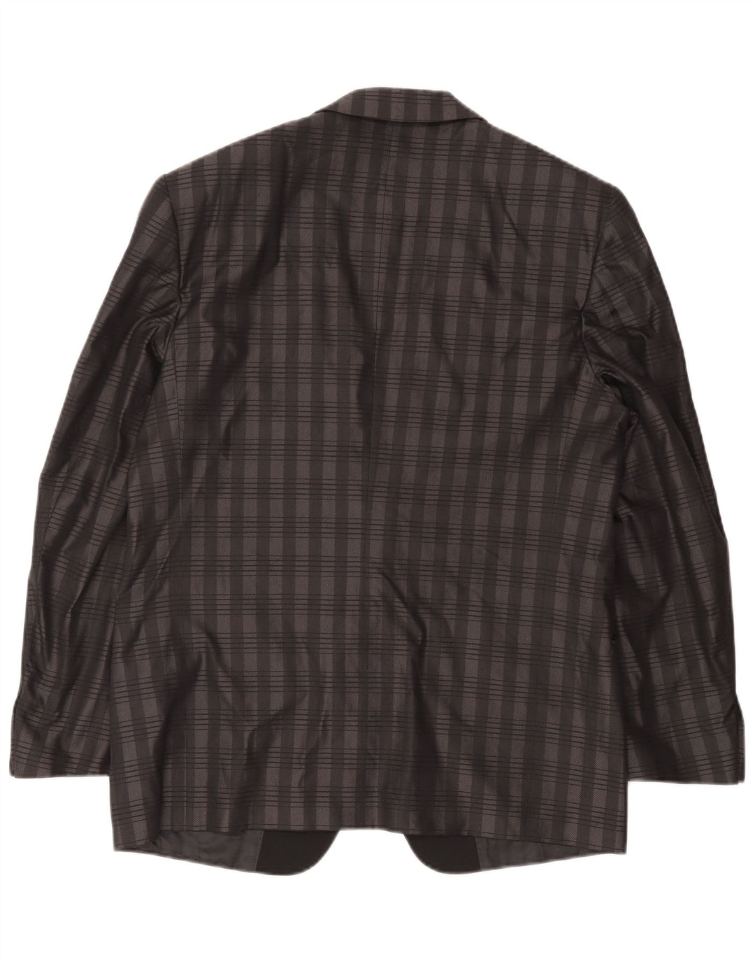 BOCCHESE Veste Blazer 1 Bouton Homme IT 52 XL Gris Carreaux Soie