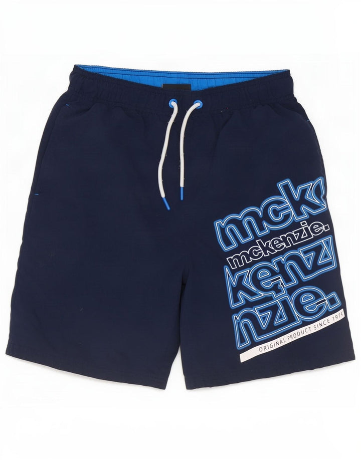 Mckenzie Short de Bain Graphique Homme Petit Bleu Marine Polyester