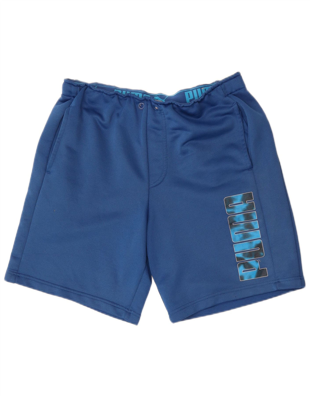 Puma Short de Sport Graphique Homme Bleu Moyen