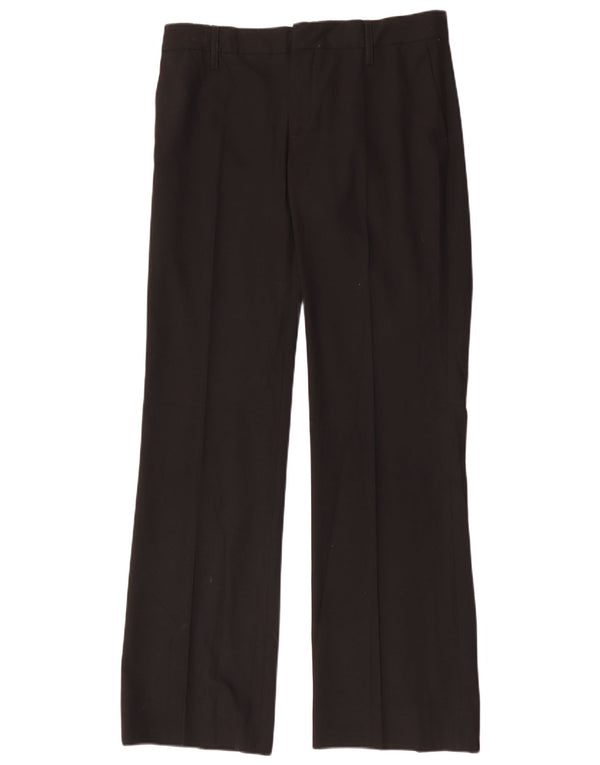 Pantalon décontracté droit femme Zara Large W32 L33 Noir Polyester