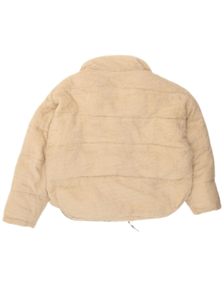 Urban Outfitters Veste polaire rembourrée surdimensionnée pour femme UK 14 Beige moyen