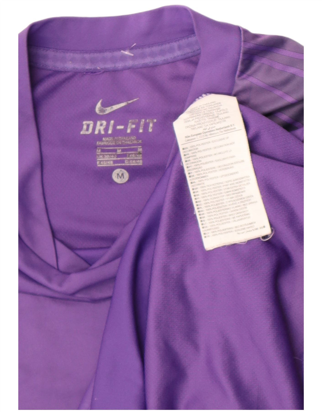 Nike T-shirt Dri Fit pour homme en polyester color block violet moyen