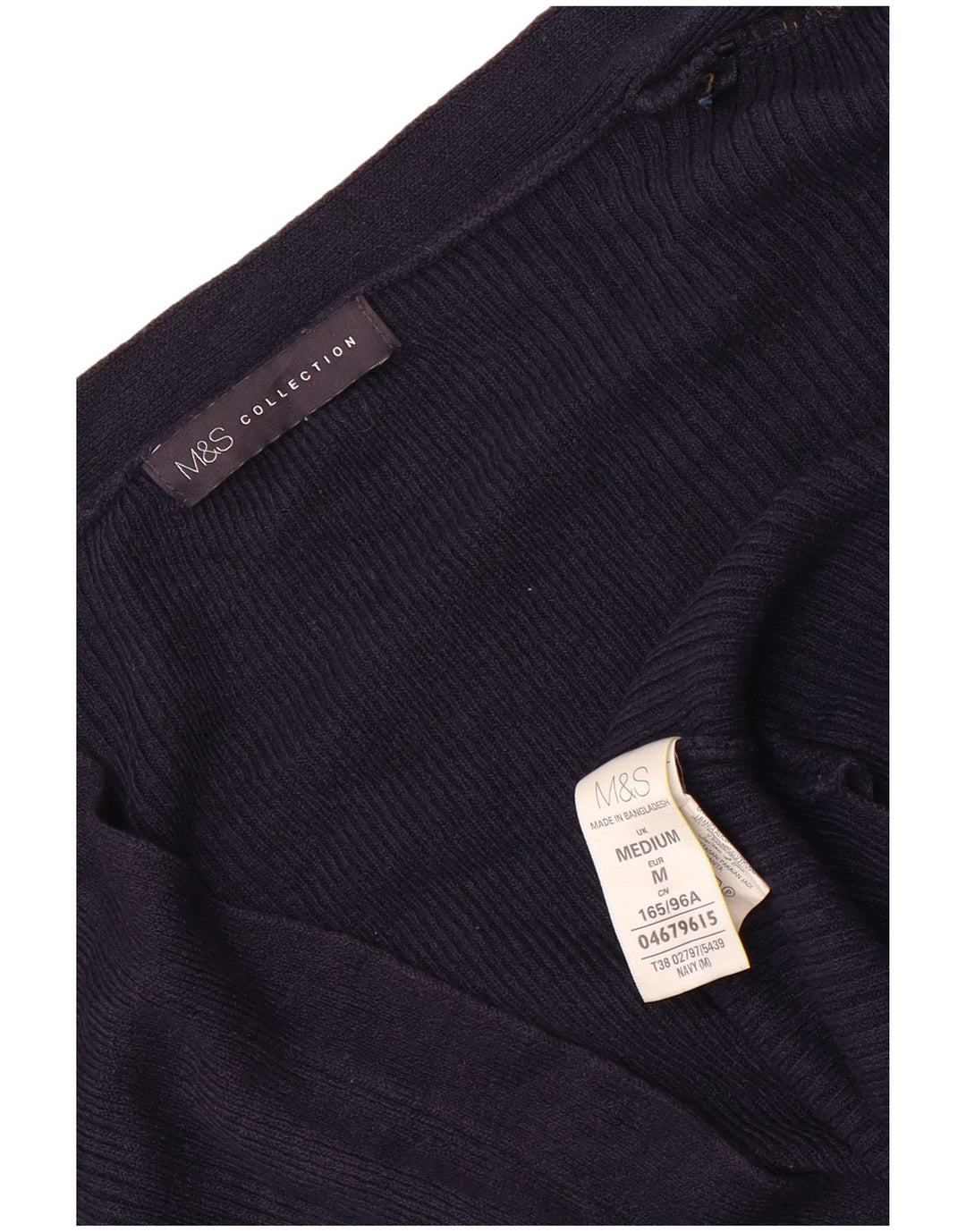 Marks & Spencer Pull cardigan long pour femme UK 14 Bleu marine moyen