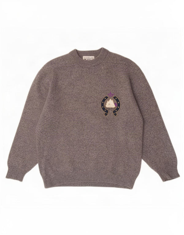 Iceberg Pull col rond homme gris moyen laine vierge