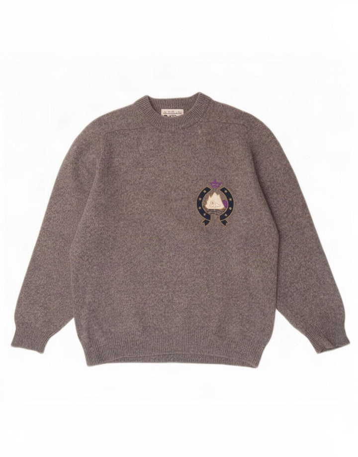Iceberg Pull col rond homme gris moyen laine vierge