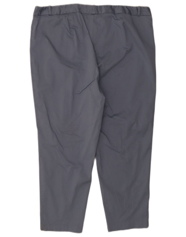 Marks & Spencer Pantalon court coupe slim pour femme UK 22 3XL W40 L25 Bleu