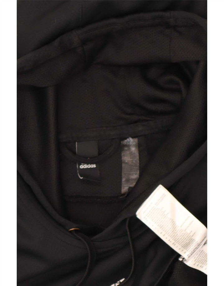 Adidas Hommes Climawarm Graphic Sweat à capuche Grand Noir Polyester