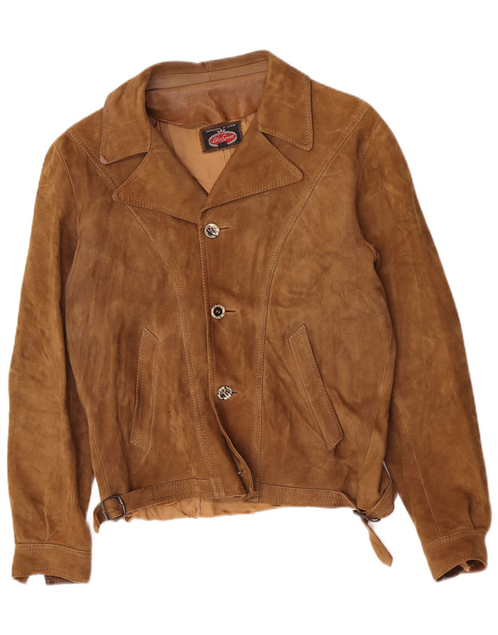 veste en daim homme vintage IT 48 Beige moyen
