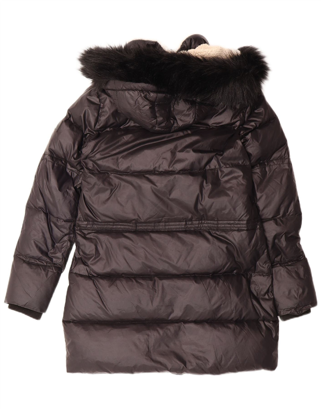 POLO RALPH LAUREN Manteau rembourré à capuche pour femme UK 6 XS Nylon noir hiver
