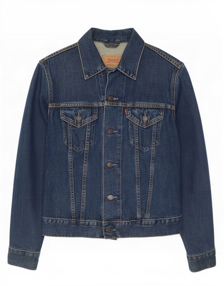 Levi's Veste en Jean Fille 11-12 ans Bleu Moyen Coton