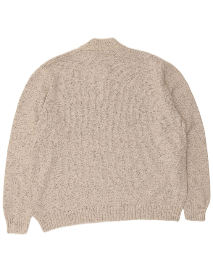 Chaps Pull col zippé pour homme 2XL Gris chiné en coton