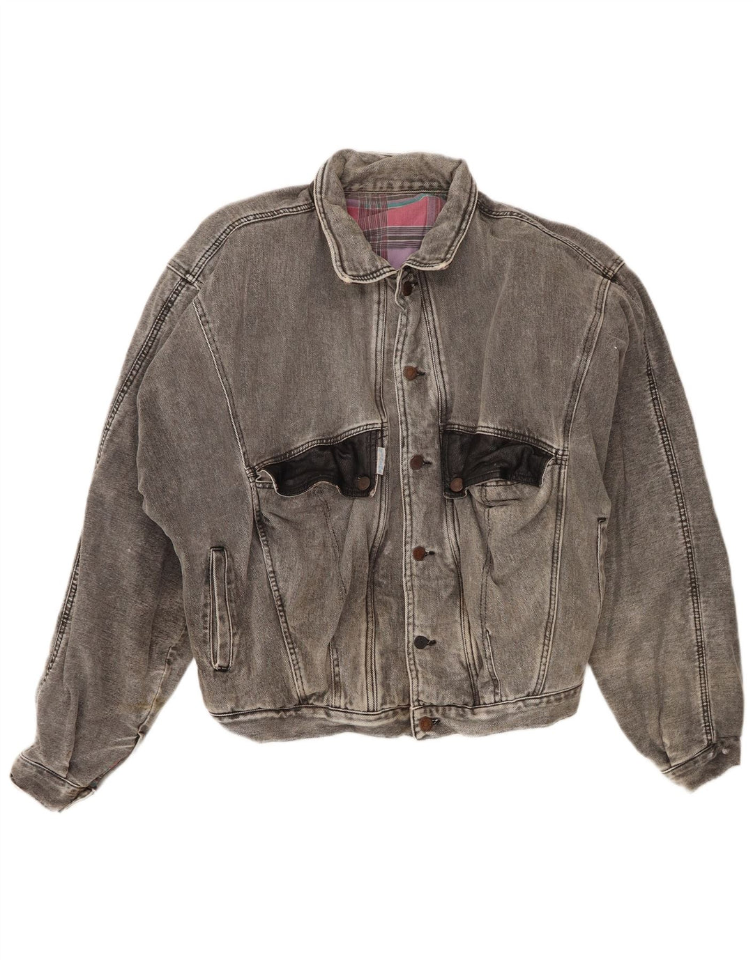 veste en denim homme vintage UK 40 Grand Gris