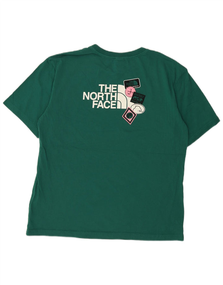 The North Face T-Shirt Graphique Homme Vert Moyen Coton