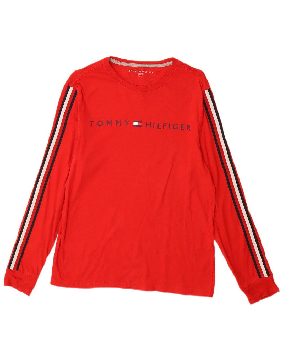 Tommy Hilfiger Haut graphique à manches longues pour homme Petit coton rouge