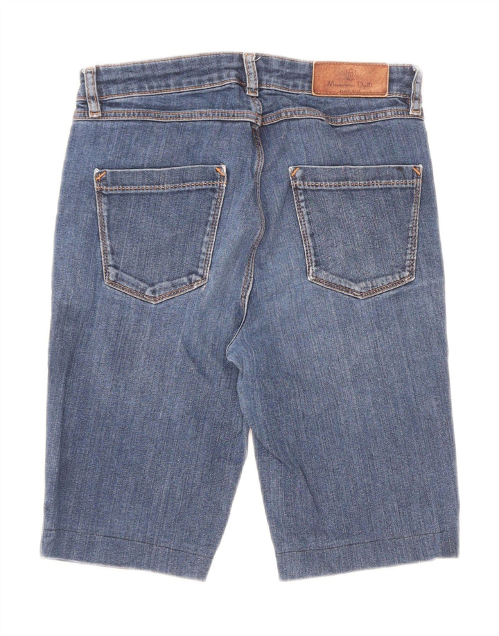 Massimo Dutti Short en jean coupe régulière pour femme EU 36 XS W26 Bleu