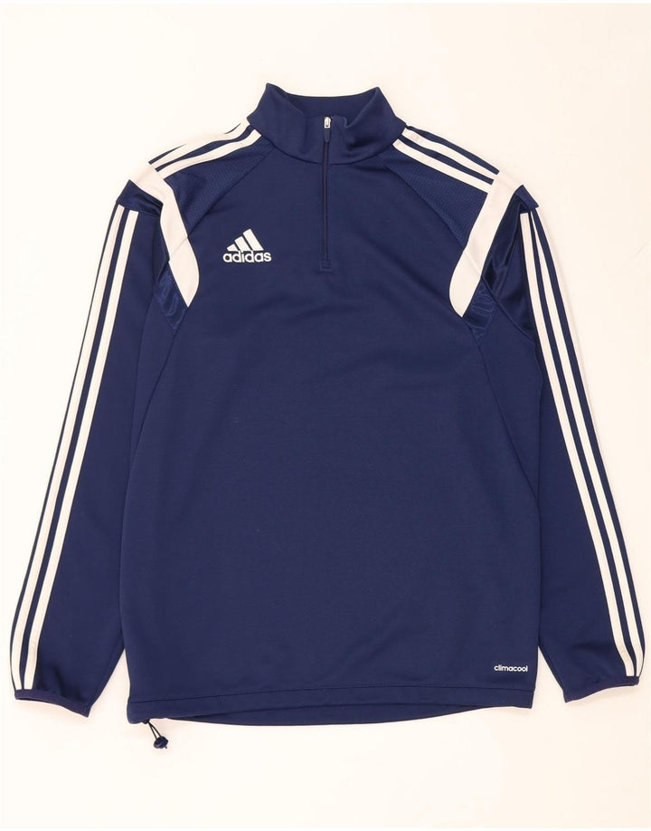 Adidas Haut de Survêtement Climacool Pull Homme Bleu Marine Moyen Colorblock