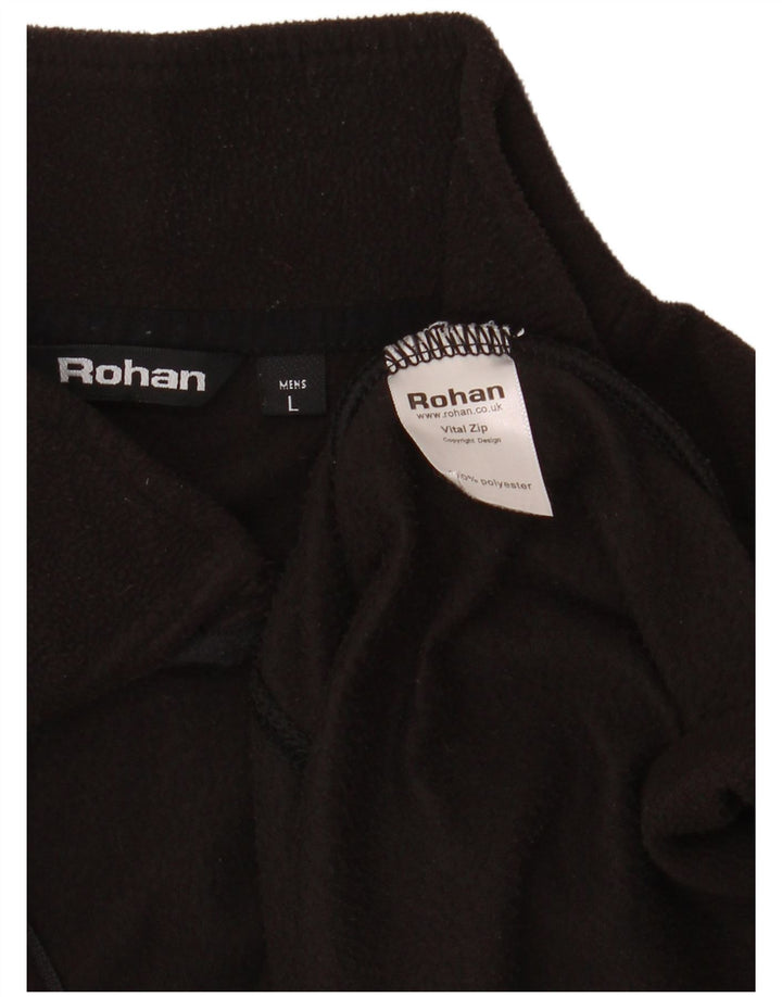 ROHAN Pull polaire à col zippé pour homme Grand noir Polyester