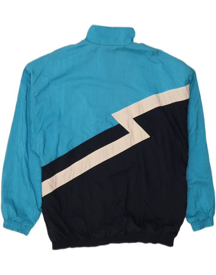 ACTIVE Mens Tracksuit Top Jacket 2XL Blue Colourblock Polyamide