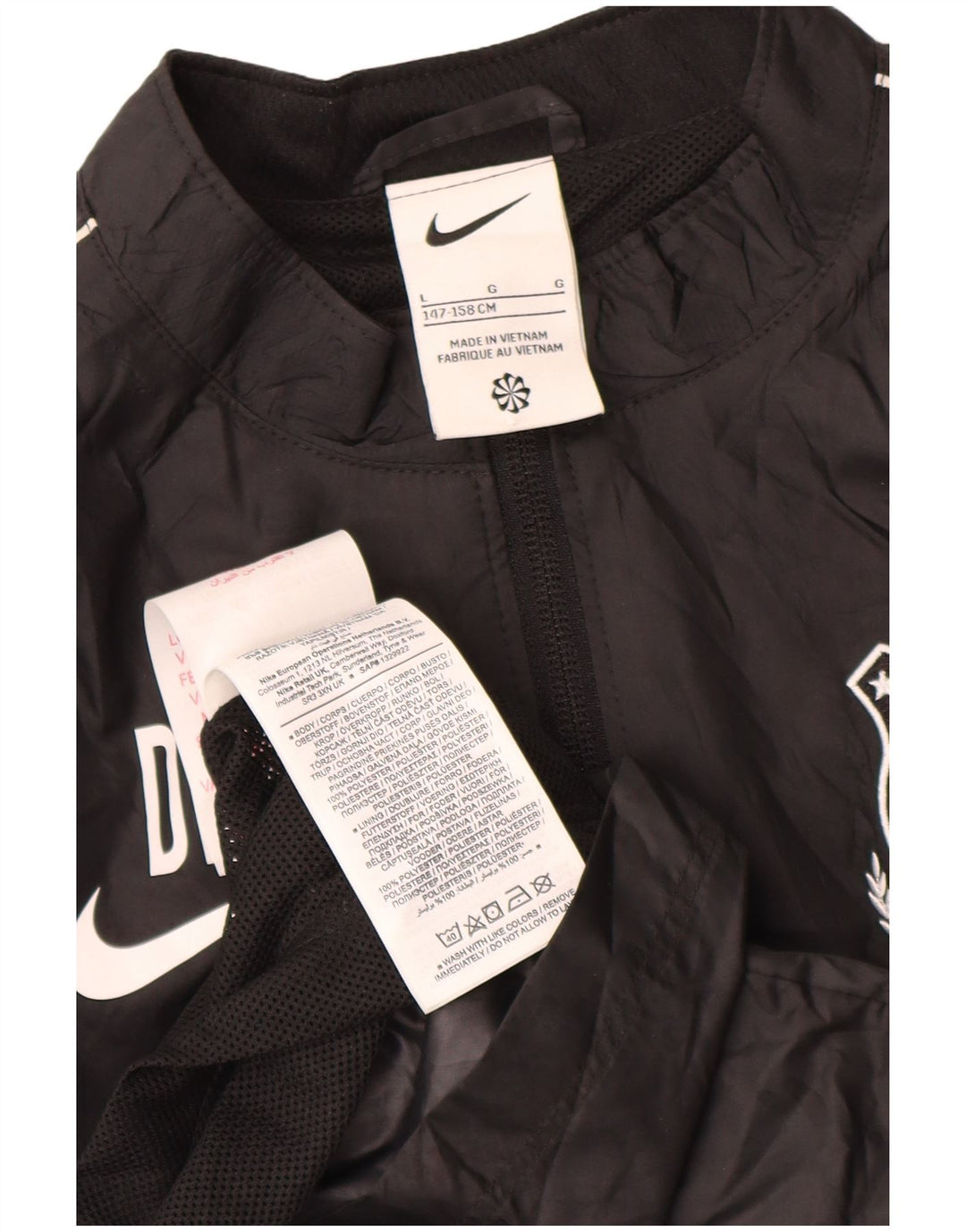 Nike Veste de pluie graphique pour garçon 12-13 ans Large Noir Polyester