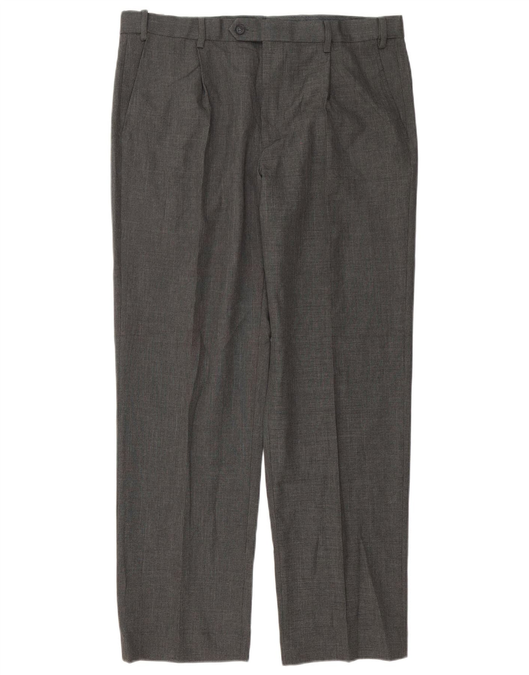MARKS & SPENCER Pantalon de Costume Coupe Regular Homme W36 L31 Gris Polyester