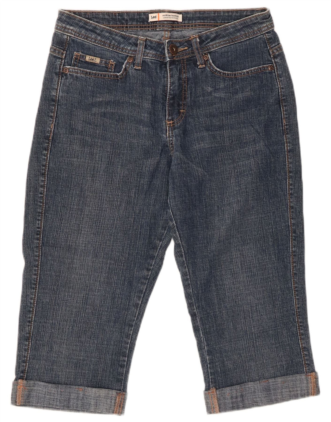 LEE Jean Capri taille moyenne pour femme US 8 Medium W29 Bleu Coton