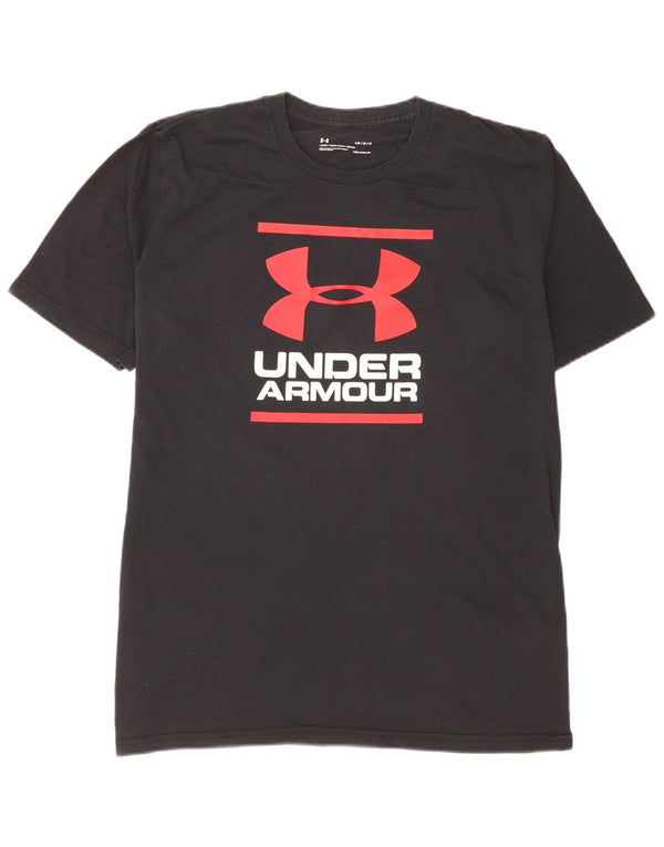 Under Armour Heat Gear Graphic T-Shirt Haut Large Noir Coton