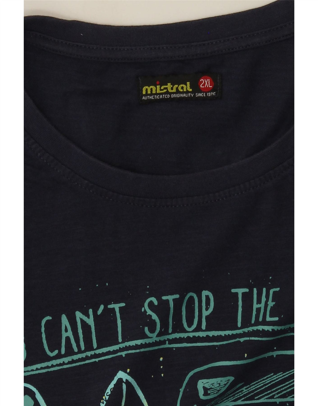 Mistral T-Shirt Graphique Homme Top 2XL Bleu Marine