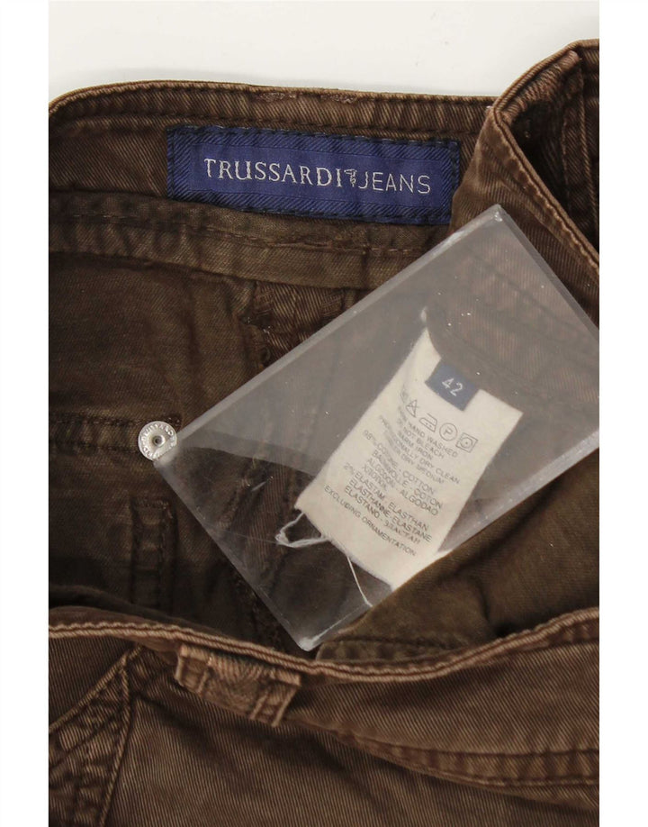 Trussardi Jupe En Jean IT 42 Medium W30 Marron Coton Femme