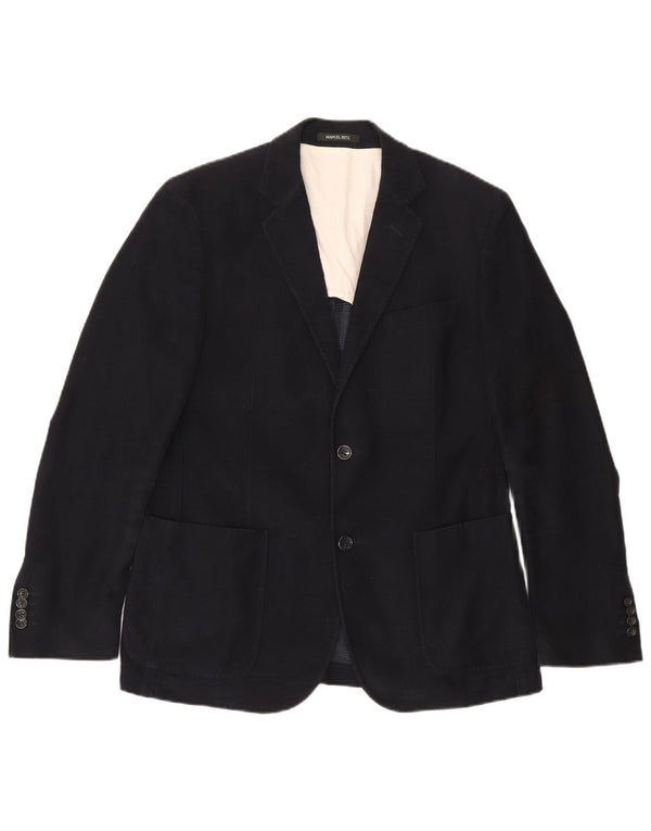 Manuel Ritz Veste blazer à 2 boutons pour homme IT 50 Large pied-de-poule bleu marine