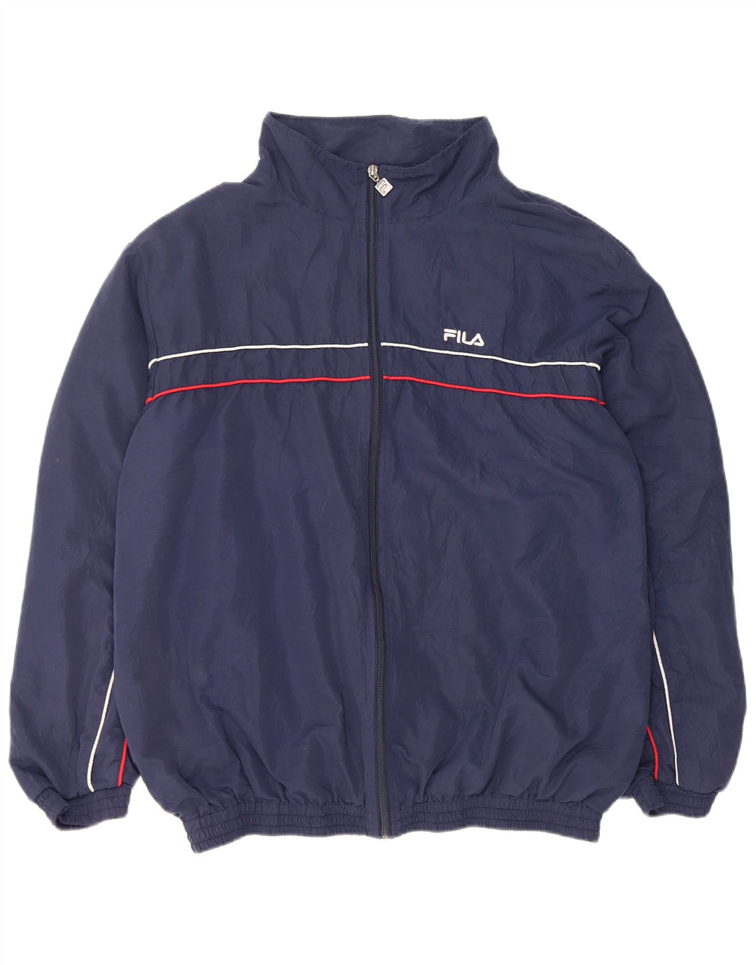 Fila Hommes Survêtement Top Veste 2XL Bleu Marine Rayé Polyester Sports