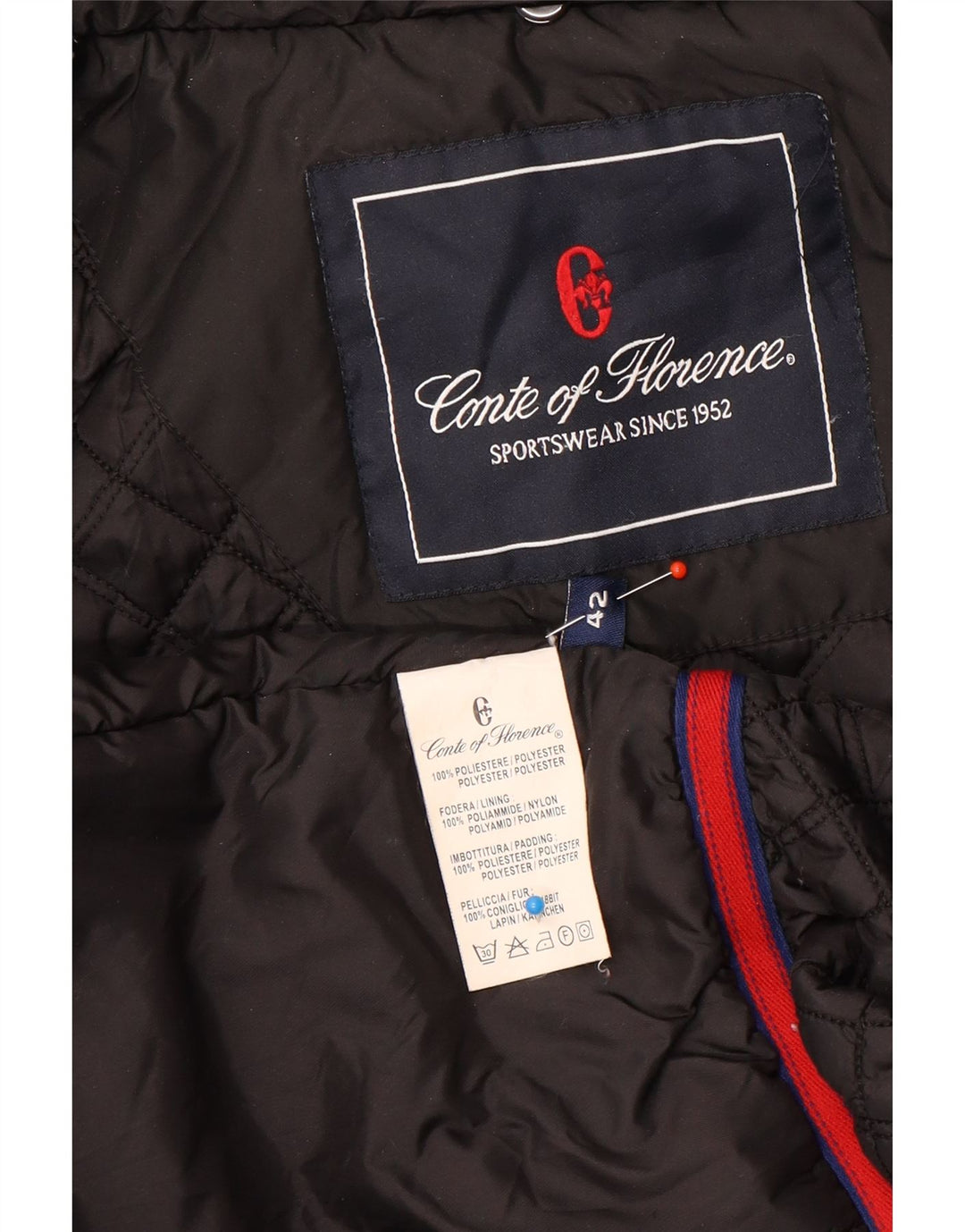 Conte of Florence Manteau Femme IT 42 Nylon Noir Moyen