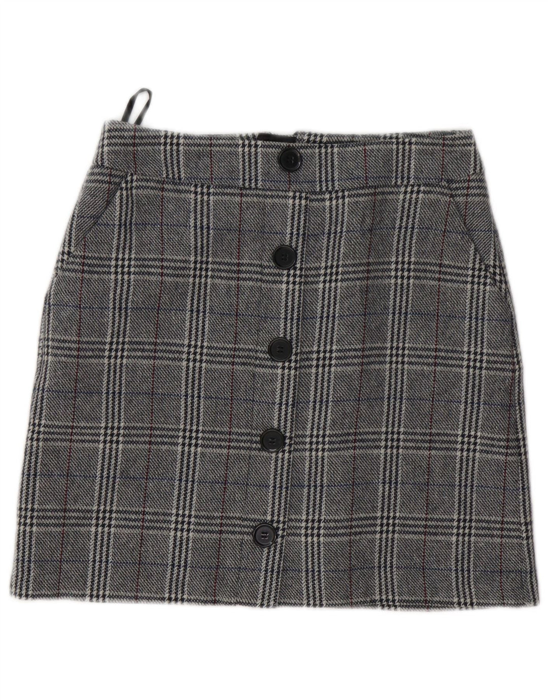 Marks & Spencer Mini jupe femme UK 8 Small W28 gris pied-de-poule acrylique